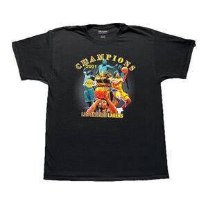 Champion Los Angeles Lakers 2001 Nba Champions T-Shirt Mens Large Shaq Kobe